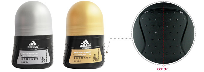 Roll-on plastic bottle for Adidas